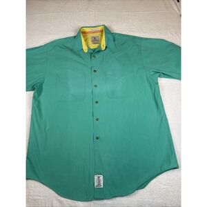 Vintage Arrow River Brand Button Tshirt Large 80's Colorful See Pics*